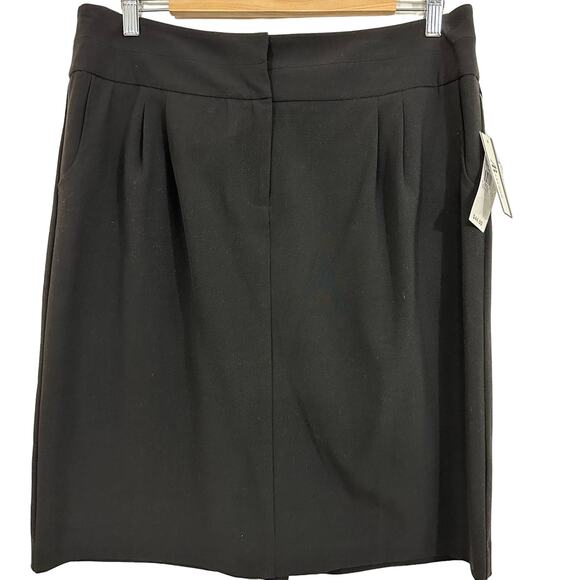 AB Studio Black Knee Length Skirt Size 12 NWT - Picture 1 of 12